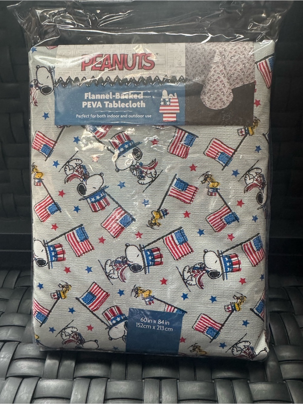 Peanuts Patriotic Snoopy & Woodstock Tablecloth - Red, White, Blue